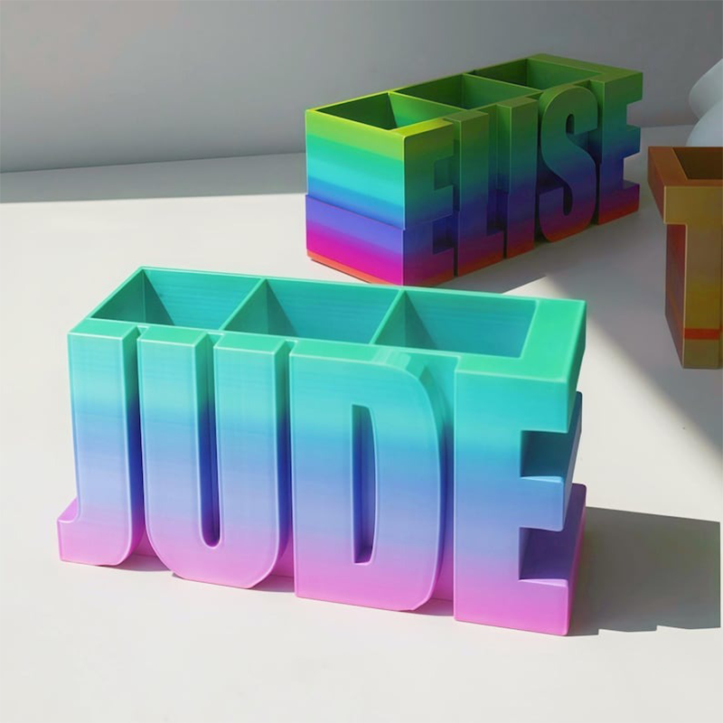 Personalized Rainbow Color Pen Holder
