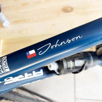 2x Personalized Name Decal , Cyclist Name