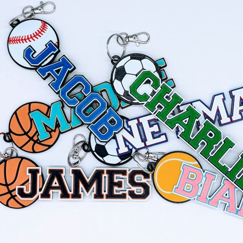 Name tag Customized Sports Bag Tag - Keychain