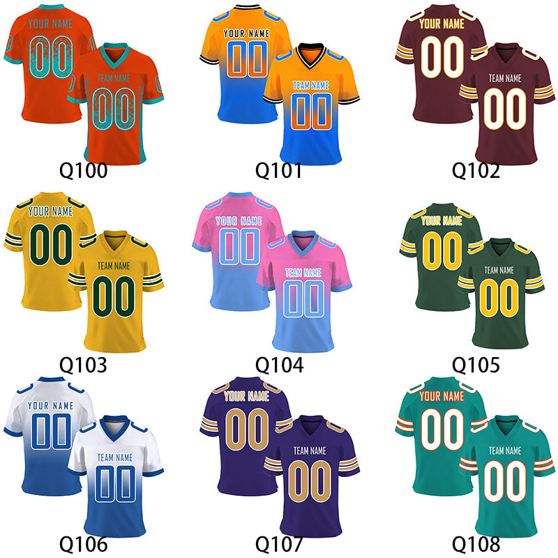 Custom Football Jersey Team Name And Number