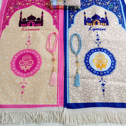 Luxury Kids Prayer Mat, Kids Kaaba Prayer Rug