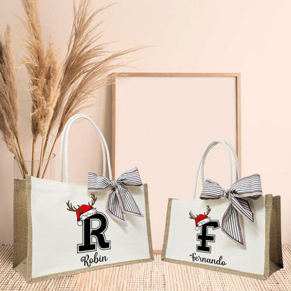 Christmas Custom Letter Bag, Bulk Gifts, Xmas Gifts, Christmas Tote Bag