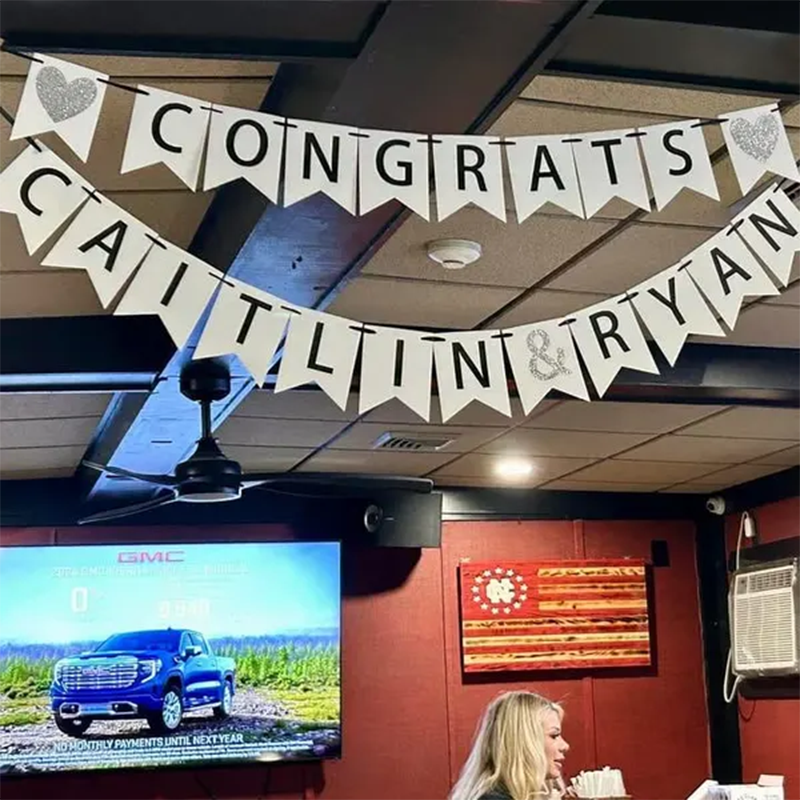 Engagement party decorations - bridal shower banner