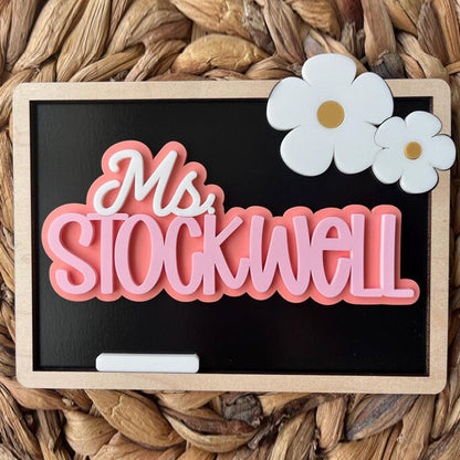 Personalized Teacher Desk Name Plate, Teacher Appreciation Gift