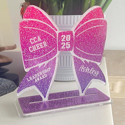 Cheerleader Bow Award, Trophy, Recognition Gift