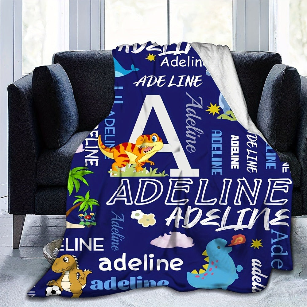 Personalized with Your Name Comfortable Plush Blanket Soft Blanket for Bedroom