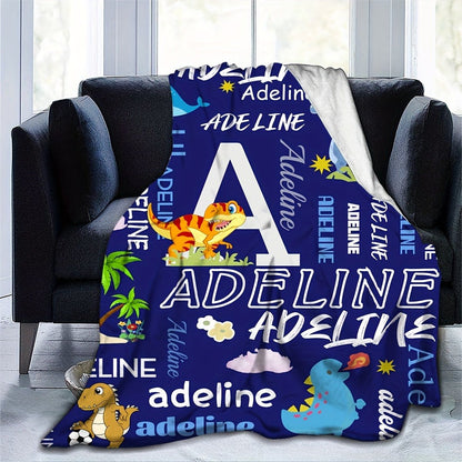 Personalized with Your Name Comfortable Plush Blanket Soft Blanket for Bedroom