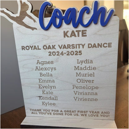 End of Season Coaches Gift, Personalized Coaches Plaque