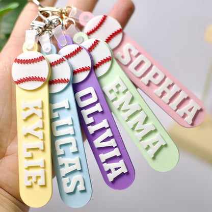 Sport Bag Tag: Custom Personalized Keychain