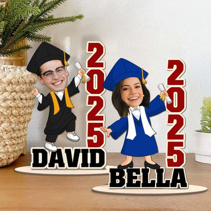 Graduation Gift, Custom Face Photo Graduation Wooden Standing
