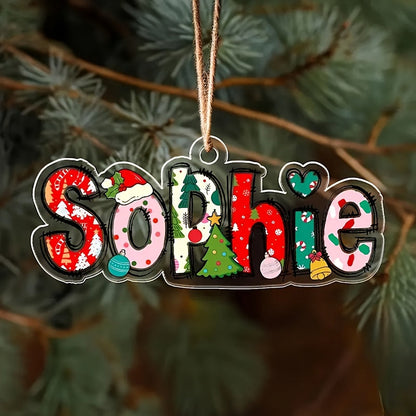Christmas Tree Ornament - Name Acrylic Letter