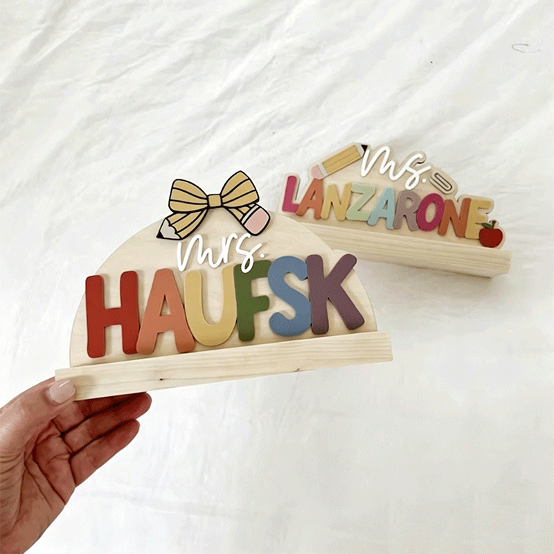 teacher desk name sign | name sign for teacher | teacher gift