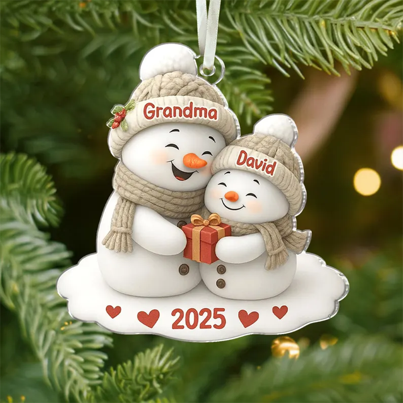 Personalized Grandma Acrylic Ornament