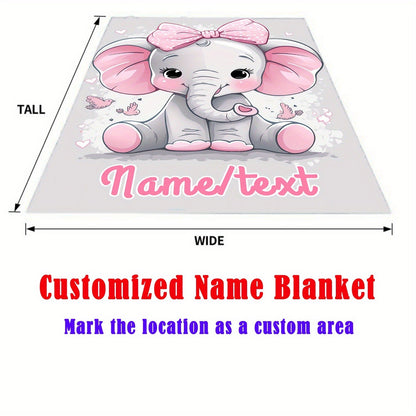 Customizable Name Elephant Blanket