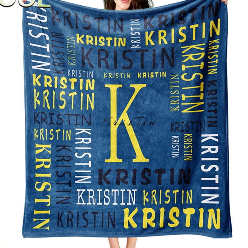 Personalized Polyester Blanket - Custom Name Blanket