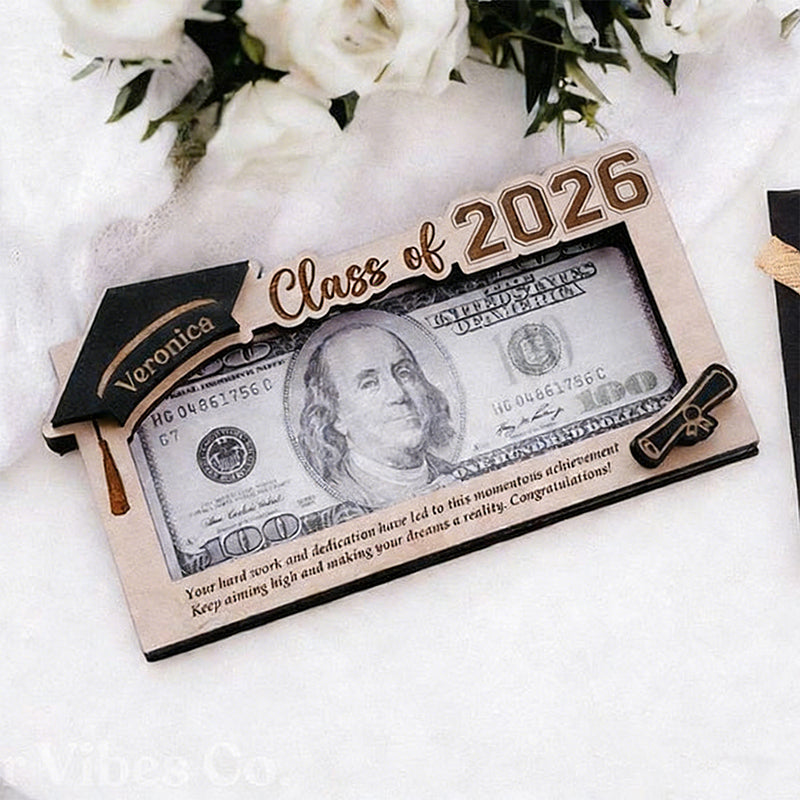 Graduation Gift Money Holder Frame | Custom Graduation Gift Message