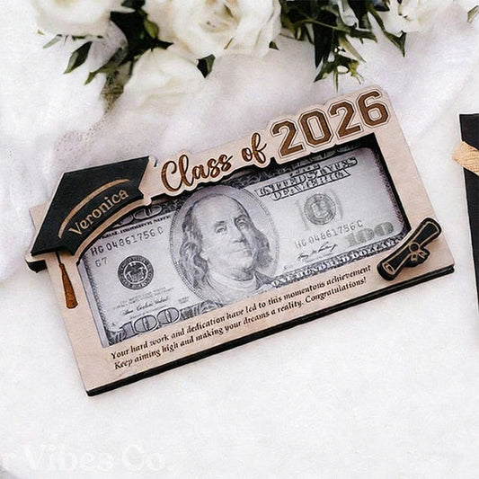 Graduation Gift Money Holder Frame | Custom Graduation Gift Message