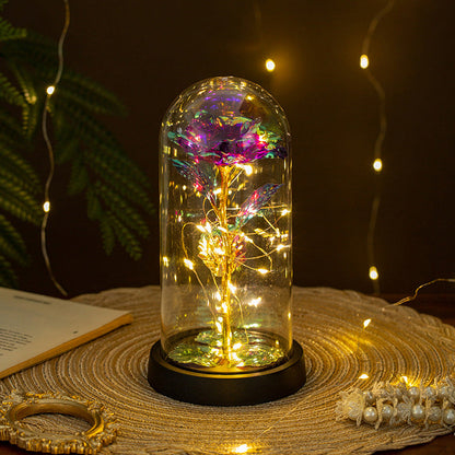 Galaxy Rose Flower Gifts,Personalized Galaxy Rose Night Light