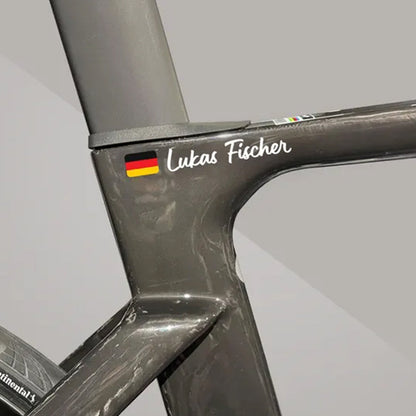 2x Personalized Name Decal , Cyclist Name