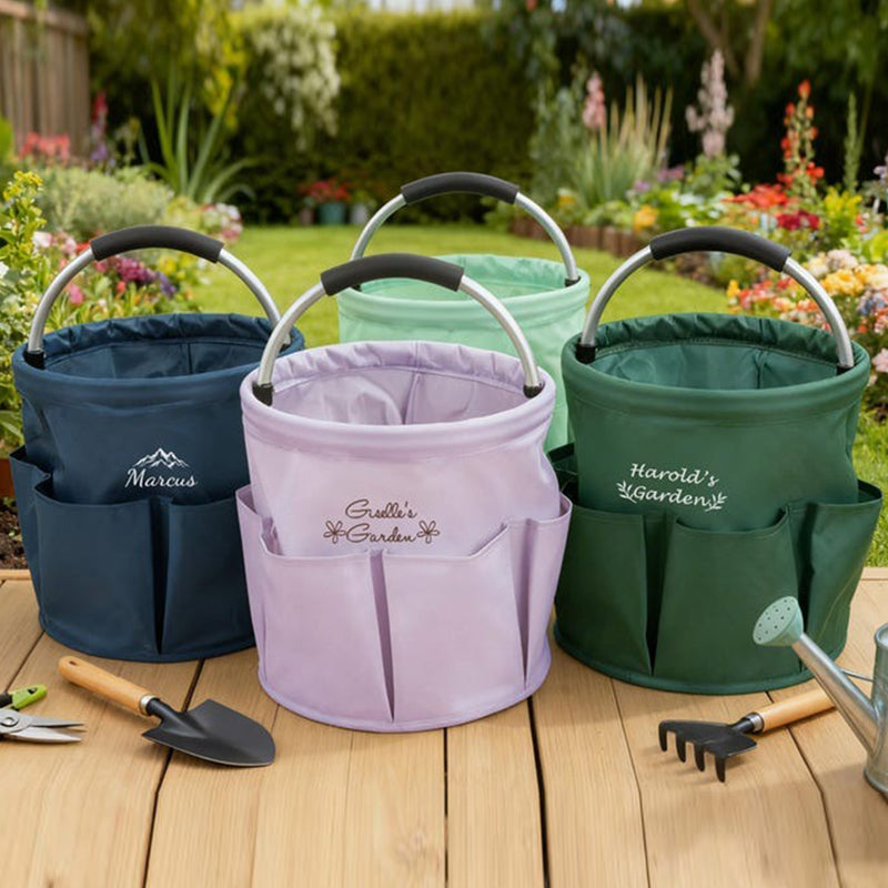 Personalized Gardening Tool Tote Bag, Custom Embroidered Garden Tool Tote Organizer