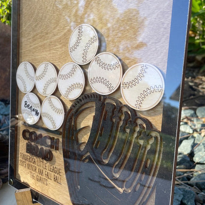 Custom Softball  Baseball  Volleyball Basketball  Soccer Coach Gift Drop Box Plaque