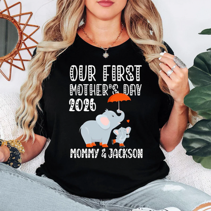 Custom Name Our First Mothers Day 2026 Shirt