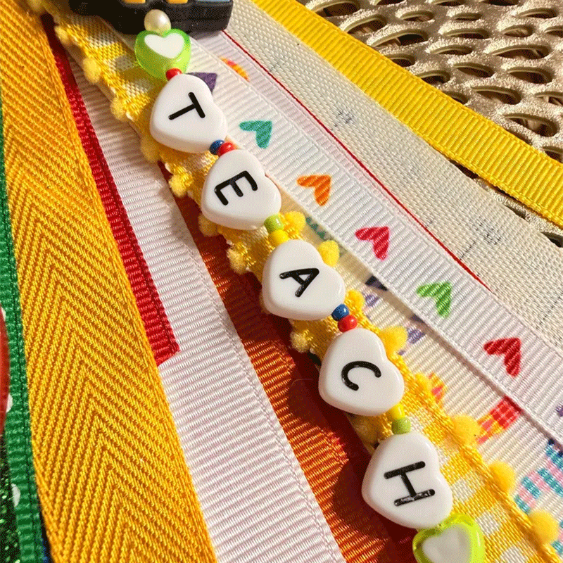 Personalized Teacher Keychain | Custom Name Tassel Gift for Teachers