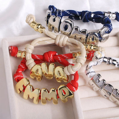 Custom Varsity Number Knotty Bracelet Unisex Personalized Bracelet
