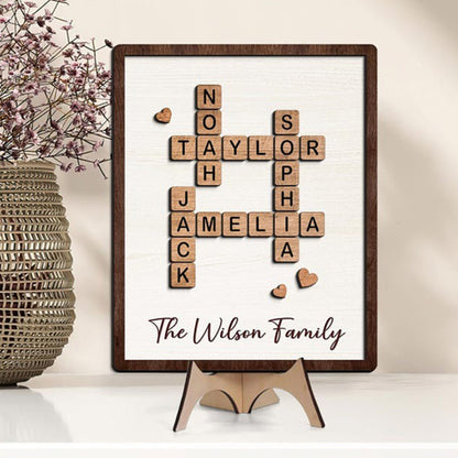 Personalized Family Puzzle Sign, Custom Family Name Sign