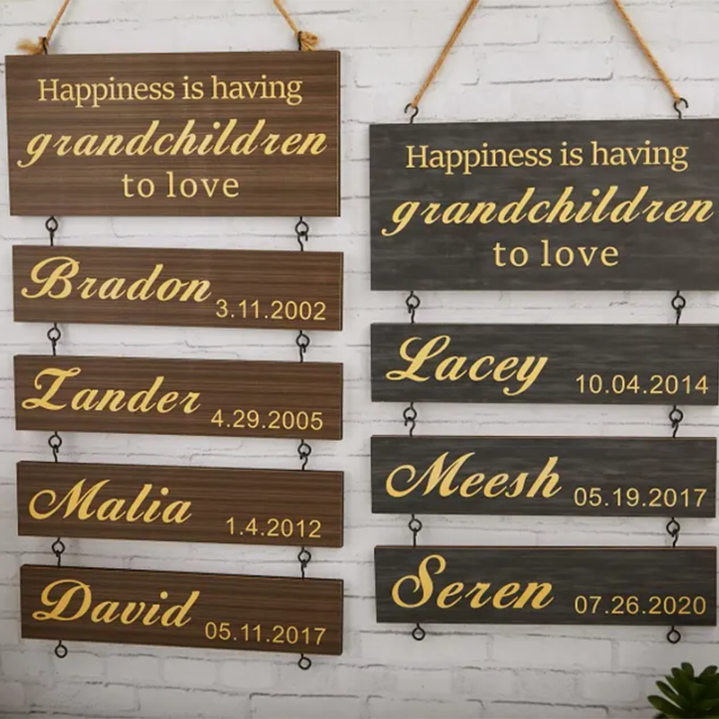Grandchildren Sign,Personalized Grandparent Sign