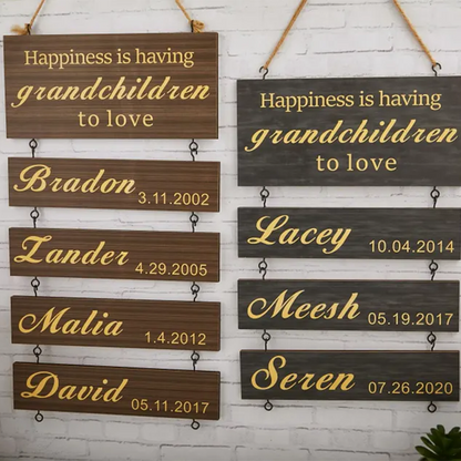 Grandchildren Sign,Personalized Grandparent Sign