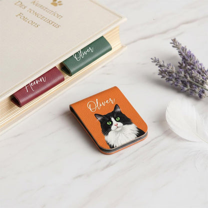 Personalized Pet Portrait Magnetic Bookmark, Animal Bookmark, Pet Memorial Bookmark