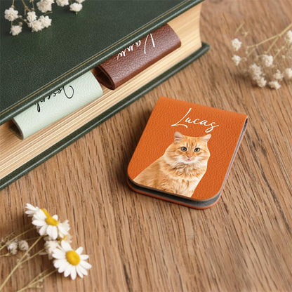 Personalized Pet Portrait Magnetic Bookmark, Animal Bookmark, Pet Memorial Bookmark