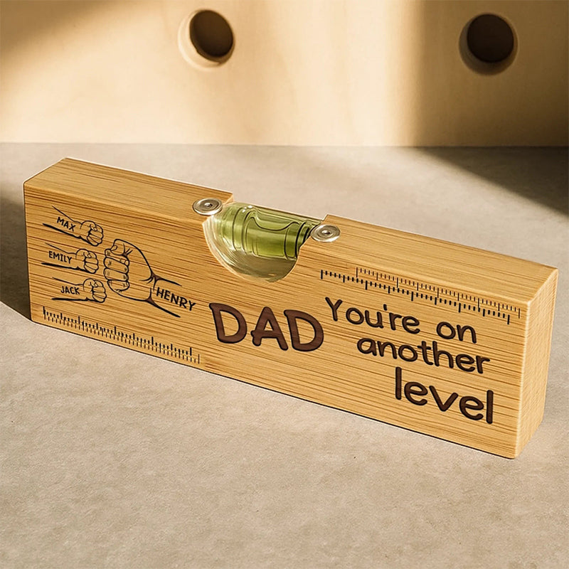 Family Personalized Custom Engraved Wooden Spirit Level Bottle Opener