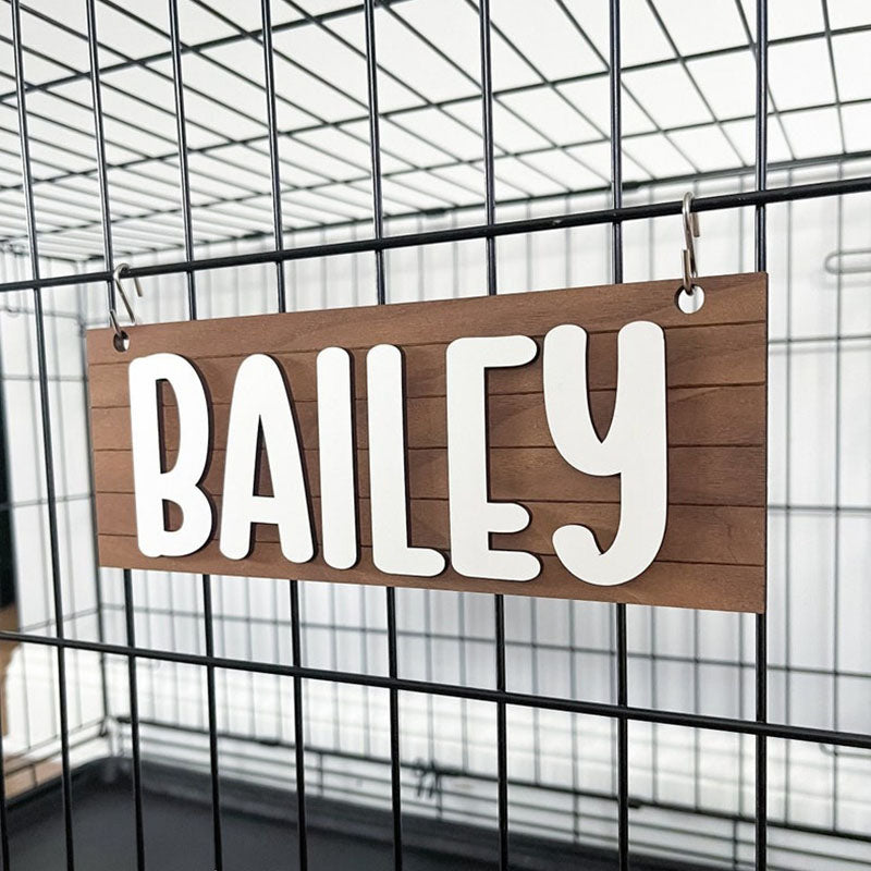 Personalized Crate Sign, Custom Dog Decor, Hanging Crate Sign, Custom Crate Sign, Dog Bone Sign
