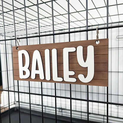 Personalized Crate Sign, Custom Dog Decor, Hanging Crate Sign, Custom Crate Sign, Dog Bone Sign