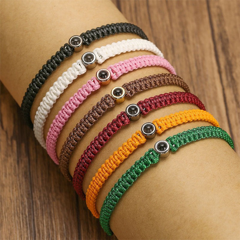 Custom Photo Projection Bracelet, Personalized Inside Picture Bracelet