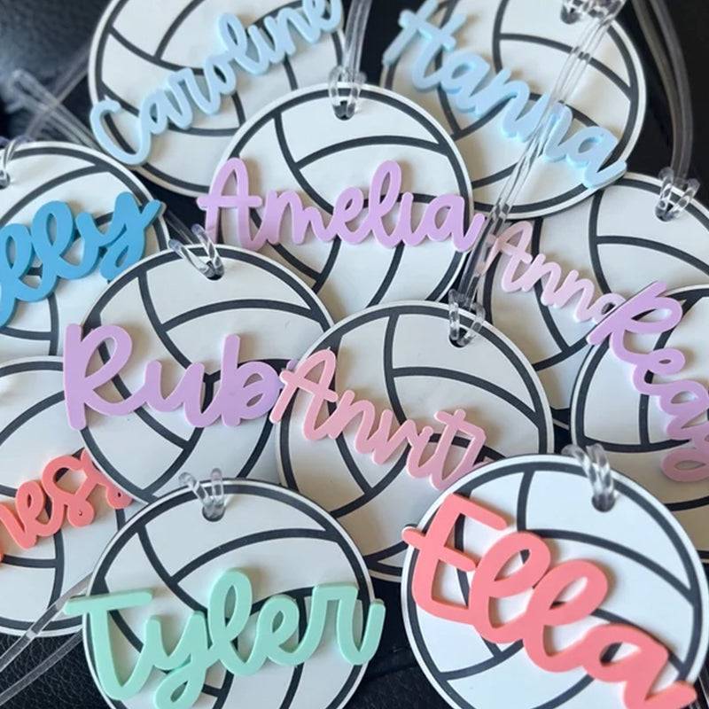 Personalized Name Tag Personalized Baseball Swimming Lacrosse Volleyball Hockey Soccer Dance Cheer Pom Tennis Football Hockey Track Pickleball Basketball Bag Tag