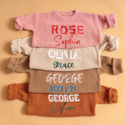 Custom Baby Name Sweater, Baby Shower Gift