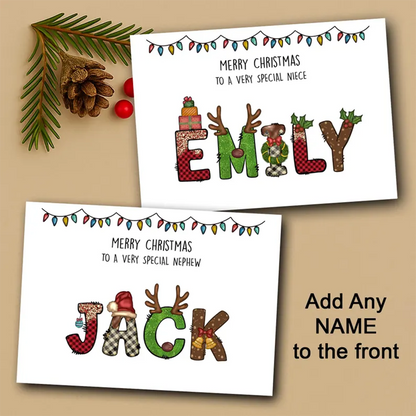 Personalised Christmas Card for grandson - Personalised Christmas Card for granddaughter