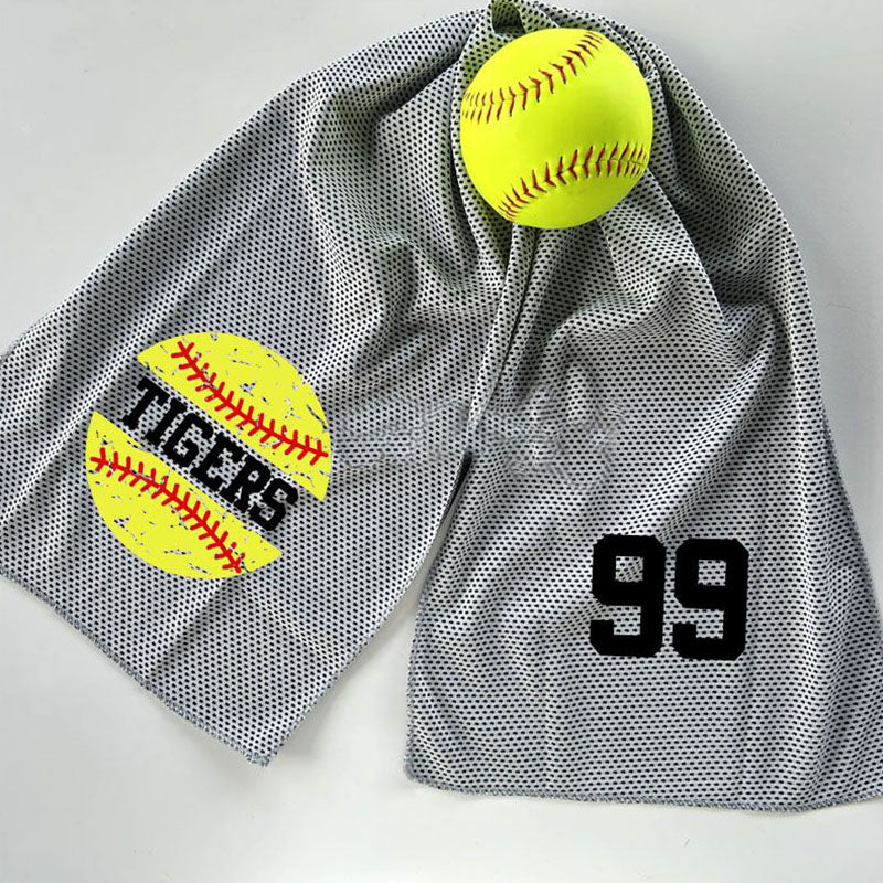 Custom Personalized Sports Towel, Baseball Softball Cooling Towel