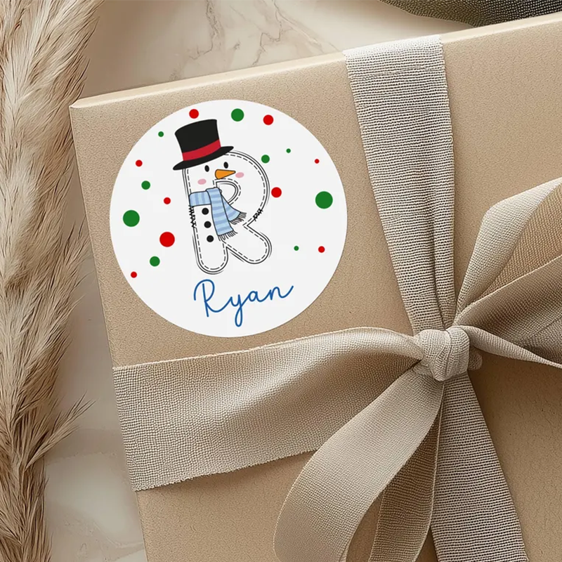 Personalized Name Christmas Gift Stickers, Gift Tag Stickers