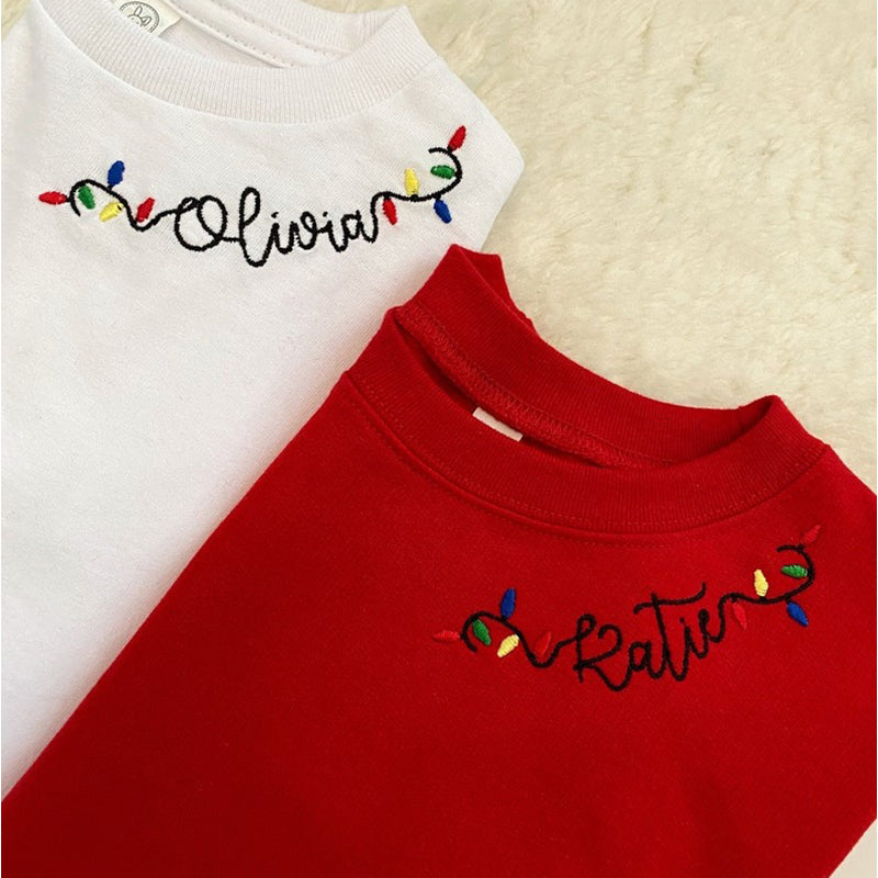 Adult Embroidered Christmas Sweatshirt