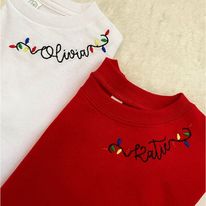 Adult Embroidered Christmas Sweatshirt