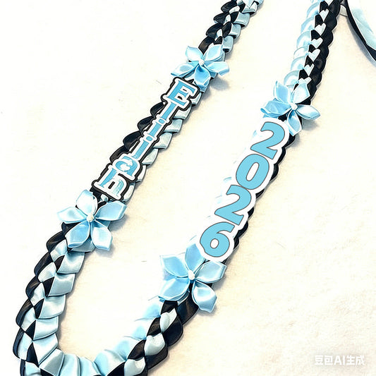 Graduation lei any color any name customize grad lei