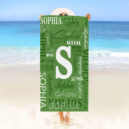 Customized Beach Towel, Fashionable Personalized Beach Blanket with Name