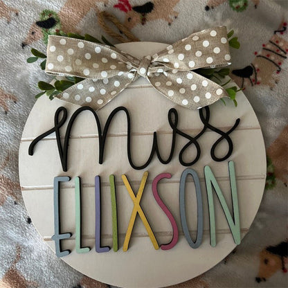 3D cut name sign classroom decor- Teacher Gift