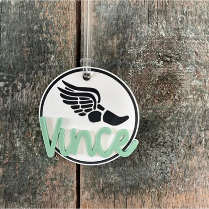 Personalized Name Tag Personalized Baseball Swimming Lacrosse Volleyball Hockey Soccer Dance Cheer Pom Tennis Football Hockey Track Pickleball Basketball Bag Tag