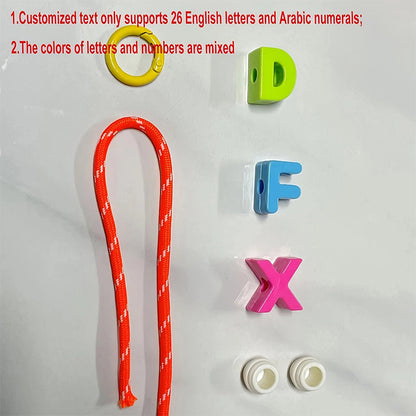 Personalized Name/Number Beaded Keyring Charm