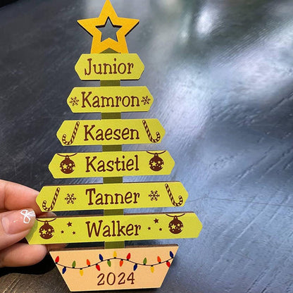 Custom Christmas Tree Ornament with Family Names, Family Christmas Ornament